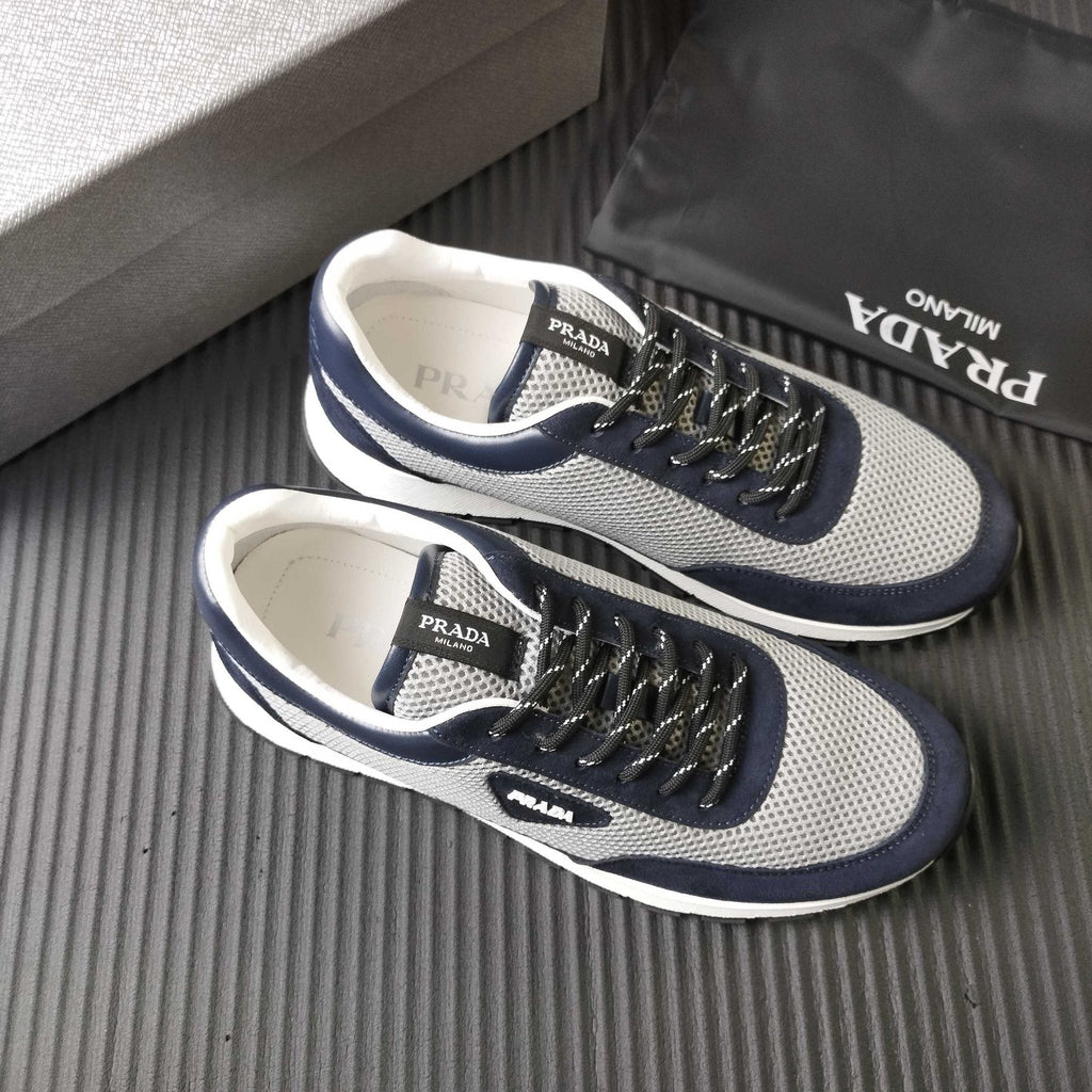 Prada Mesh Low-Top Sneakers - Textured Sole
