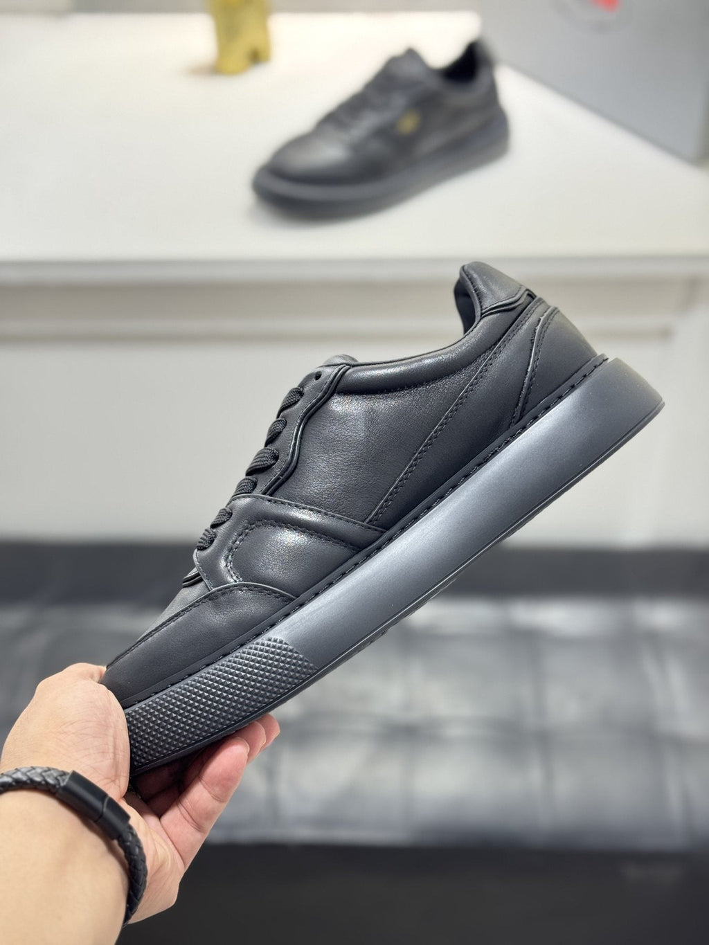 Prada Men's Paneled Lace-Up Sneakers
