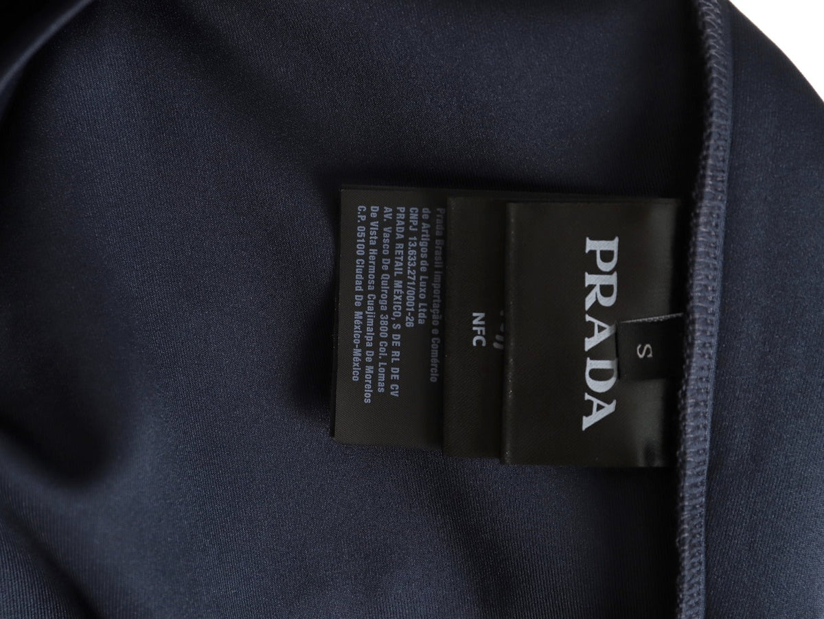 Prada Triangle-Label Detail Stand-Collar Zip Jacket - Navy