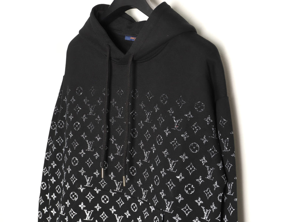 Louis Vuitton Gradient Monogram-Style Pullover Hoodie - Black