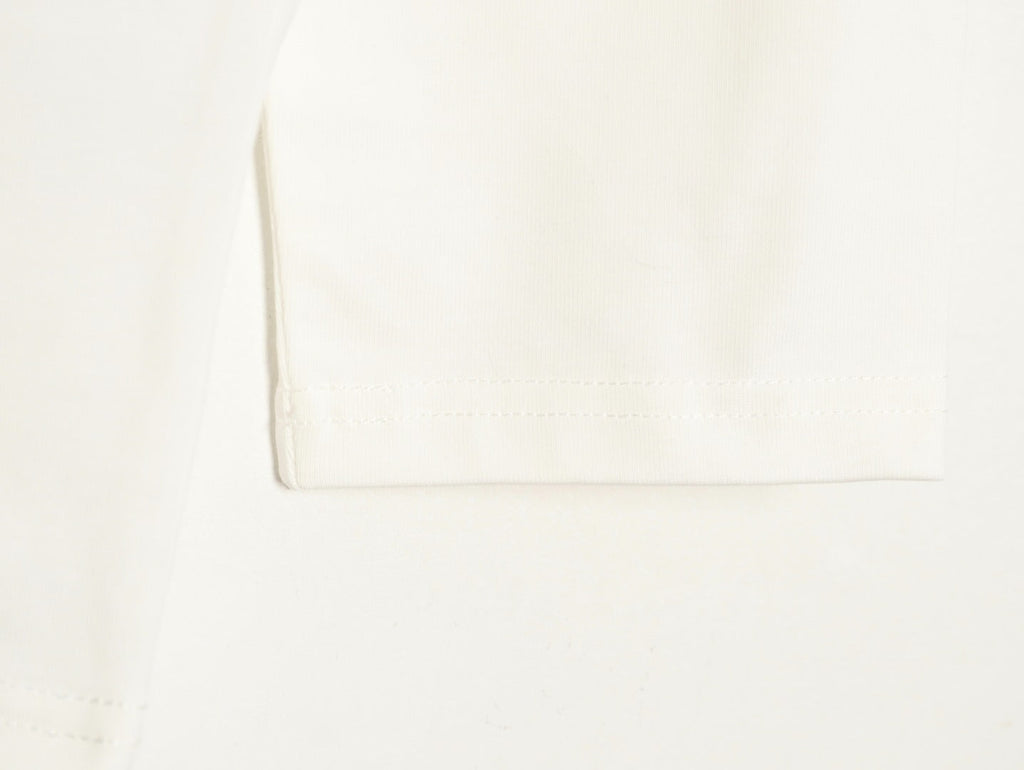 Burberry Oval Equestrian Back-Graphic Long-Sleeve Top - Cream